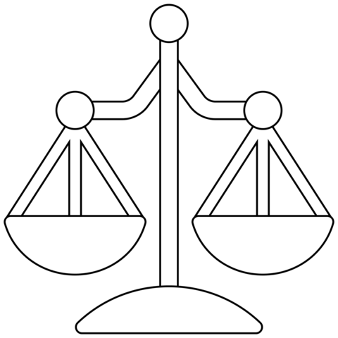 Balance Scale Emoji Coloring Page